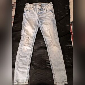 True Religion Halle mid rise super skinny size 27 jeans soft cotton like new